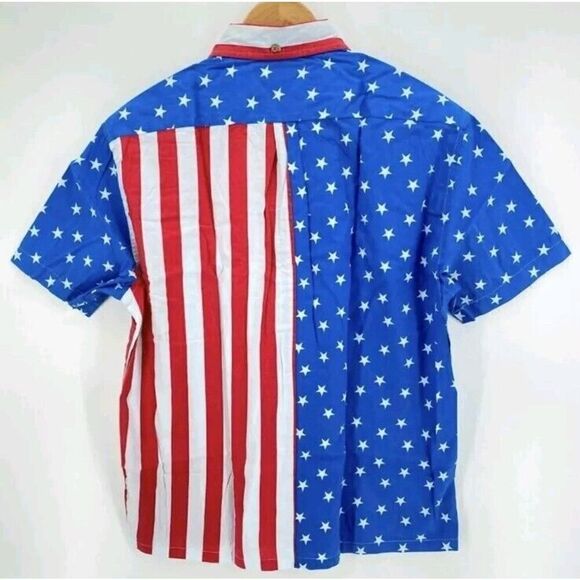 New Chubbies Shirt Men Medium Nutter American Flag HEAD OF STATE Size Medium - Picture 2 of 4